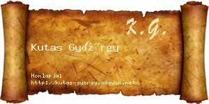 Kutas György névjegykártya