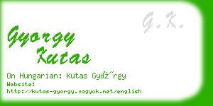 gyorgy kutas business card